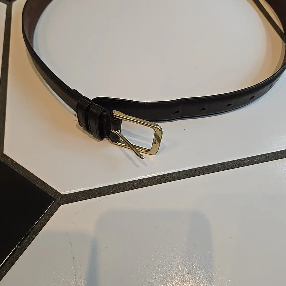 Coach Men's Leather Belt in Dark Brown